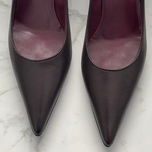 GUCCI BROWN KITTEN HEEL PUMPS
